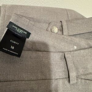 Ann Taylor Light Gray Curvy Trousers